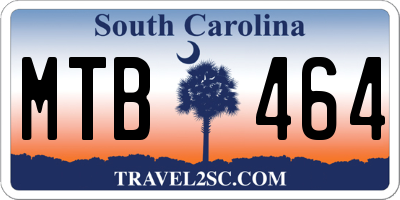 SC license plate MTB464