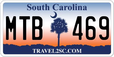 SC license plate MTB469