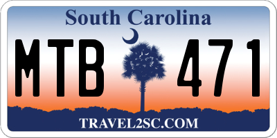 SC license plate MTB471