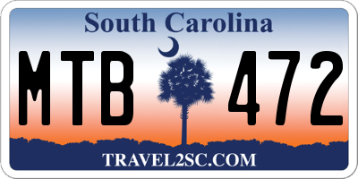 SC license plate MTB472
