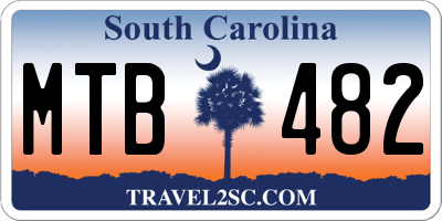 SC license plate MTB482