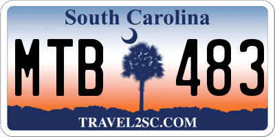 SC license plate MTB483