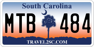 SC license plate MTB484