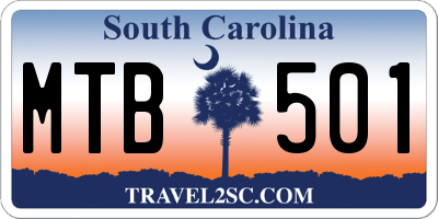 SC license plate MTB501