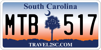 SC license plate MTB517