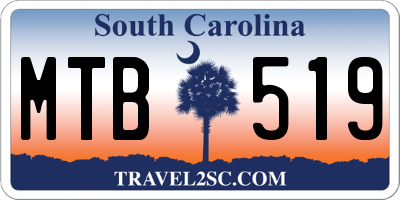 SC license plate MTB519