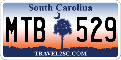 SC license plate MTB529