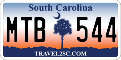 SC license plate MTB544