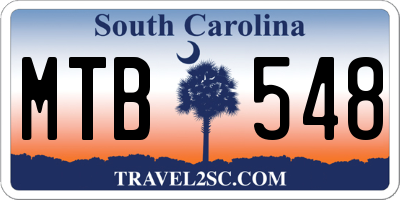 SC license plate MTB548