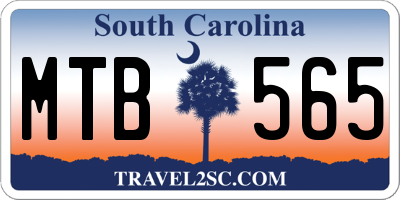 SC license plate MTB565