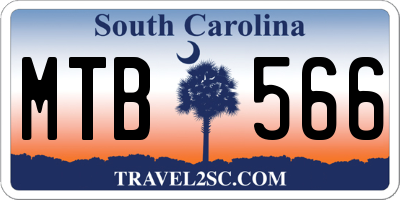 SC license plate MTB566