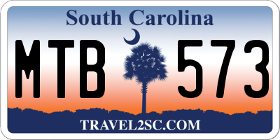 SC license plate MTB573