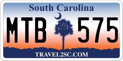SC license plate MTB575