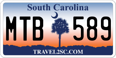 SC license plate MTB589