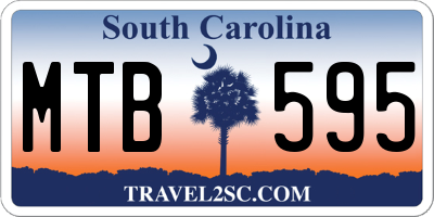 SC license plate MTB595