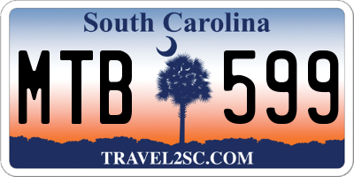 SC license plate MTB599