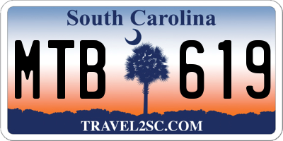 SC license plate MTB619