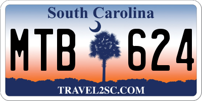 SC license plate MTB624