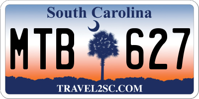 SC license plate MTB627