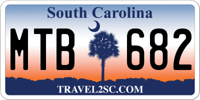 SC license plate MTB682