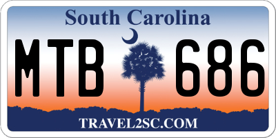 SC license plate MTB686