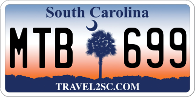 SC license plate MTB699