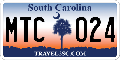 SC license plate MTC024
