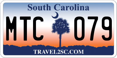 SC license plate MTC079
