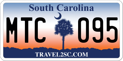 SC license plate MTC095