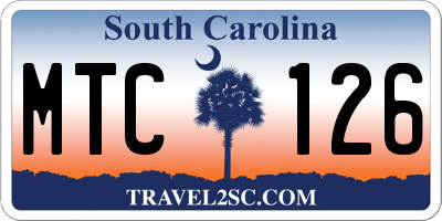 SC license plate MTC126