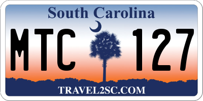 SC license plate MTC127