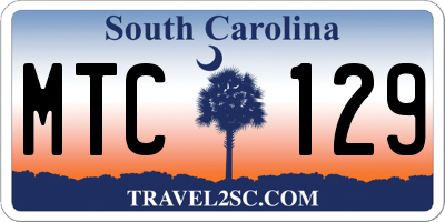 SC license plate MTC129