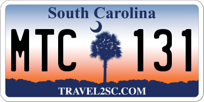 SC license plate MTC131