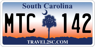 SC license plate MTC142