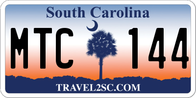 SC license plate MTC144