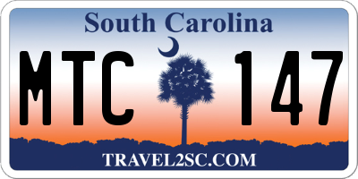 SC license plate MTC147
