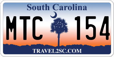 SC license plate MTC154