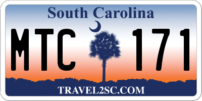SC license plate MTC171