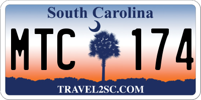 SC license plate MTC174