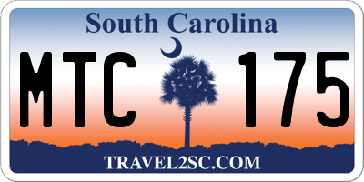 SC license plate MTC175