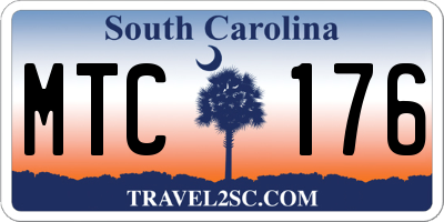 SC license plate MTC176