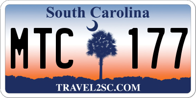 SC license plate MTC177