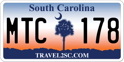 SC license plate MTC178