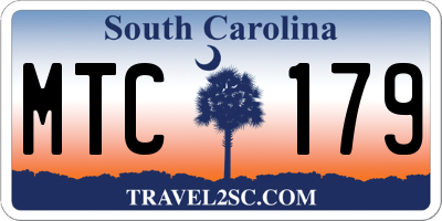 SC license plate MTC179