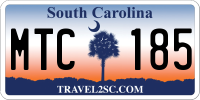 SC license plate MTC185