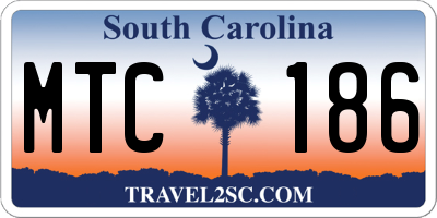 SC license plate MTC186