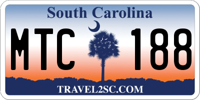 SC license plate MTC188