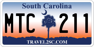 SC license plate MTC211