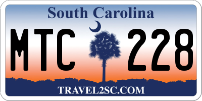 SC license plate MTC228