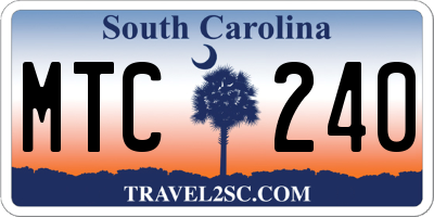 SC license plate MTC240